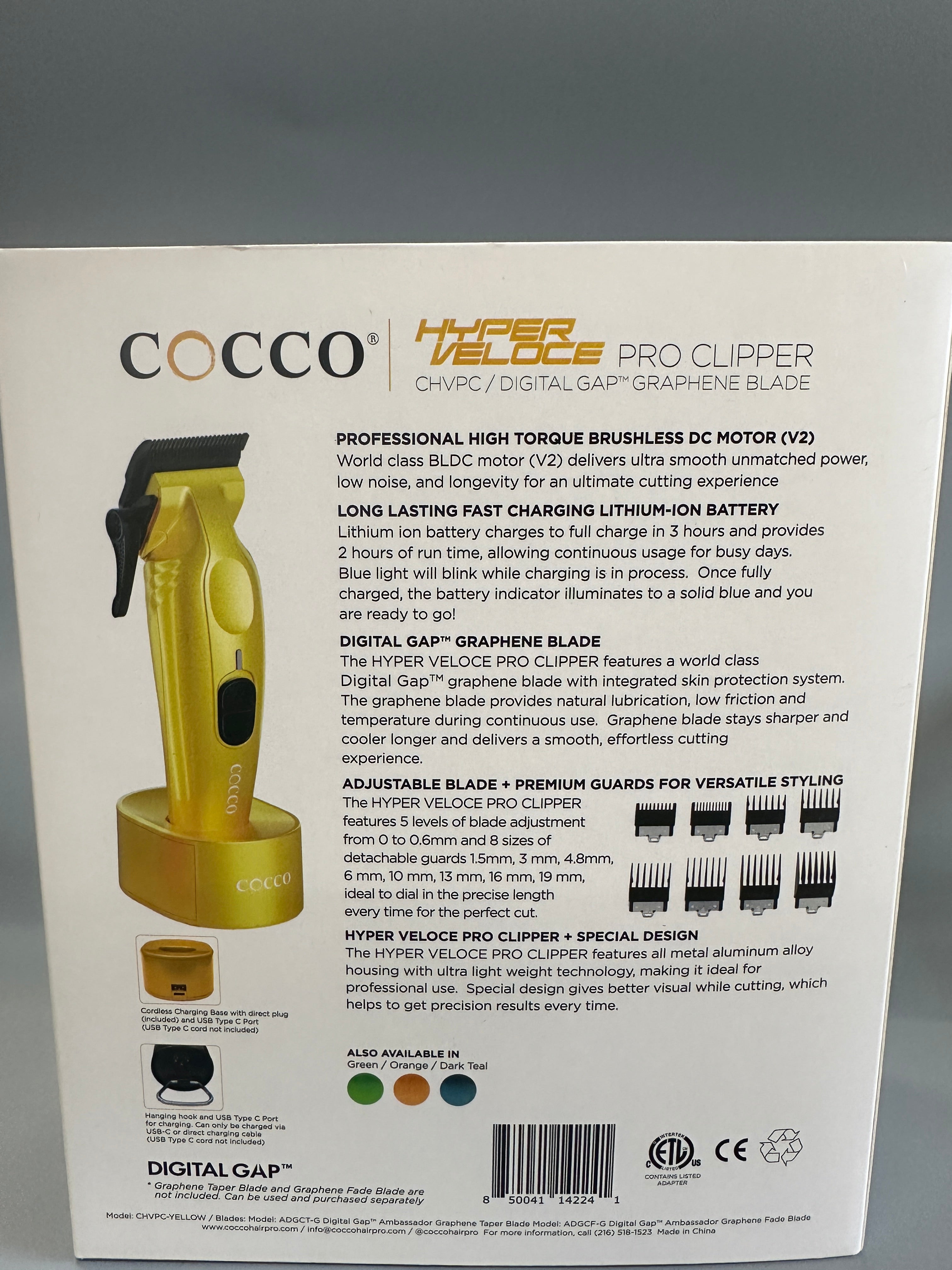 COCCO HYPER VELOCE PRO CLIPPER - YELLOW