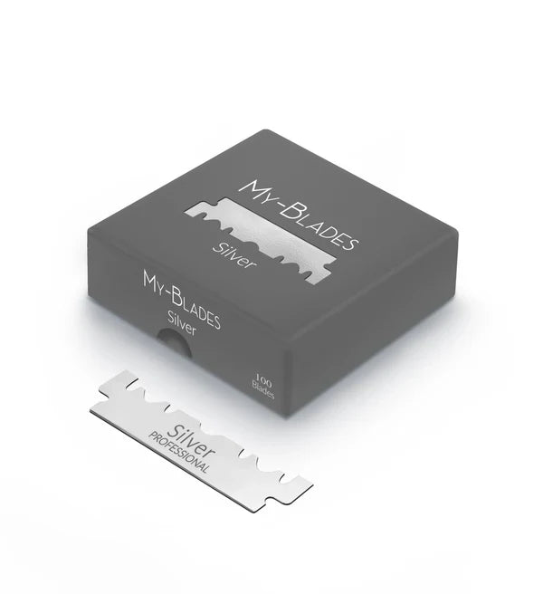MY BLADES HALF RAZOR BLADES 100PIECES - SILVER