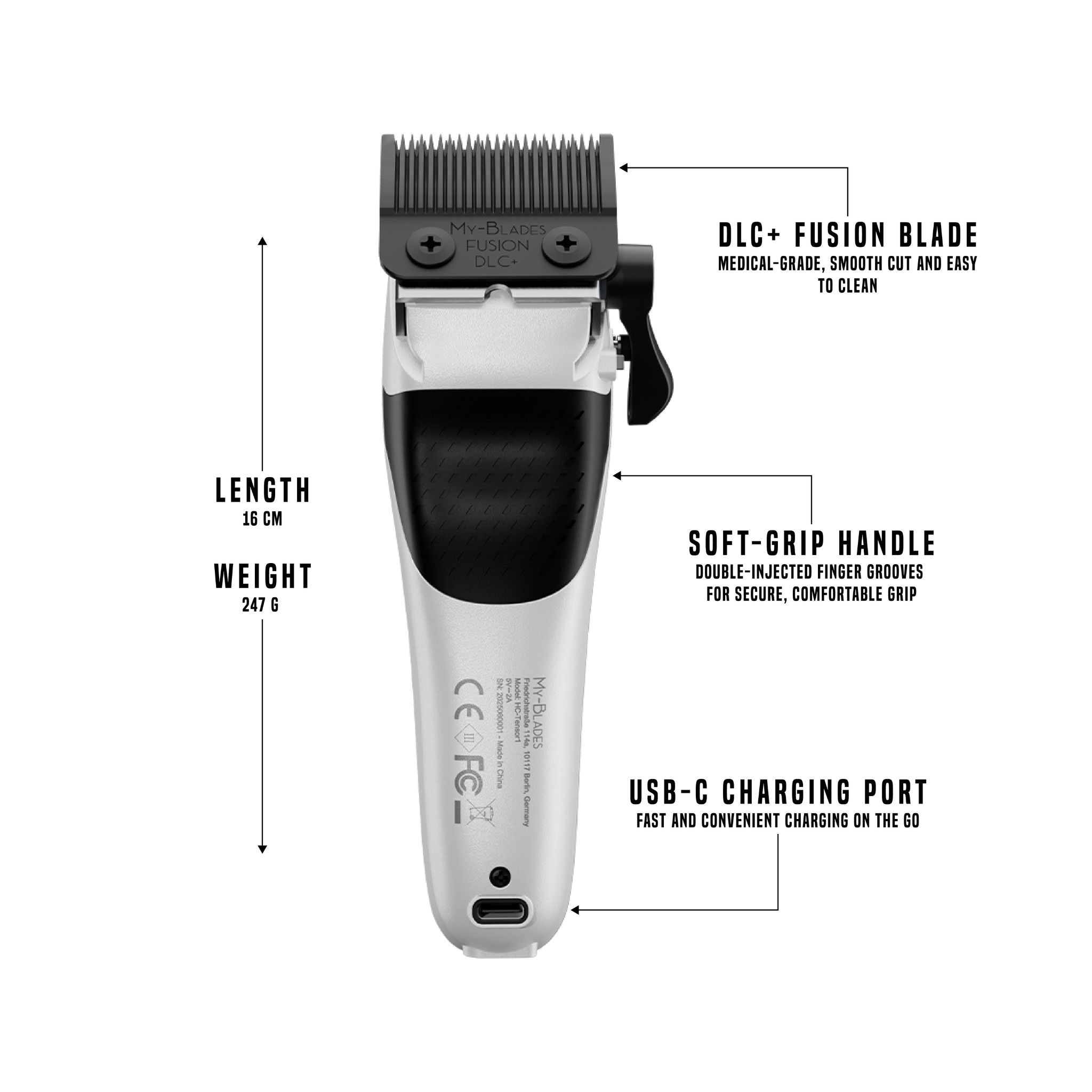TENSOR 1 HAIRCLIPPER - WHITE PRE ORDER